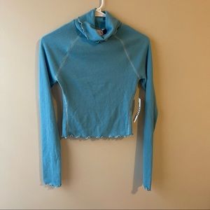 NWT Small Urban Outfitters Blue Turtleneck